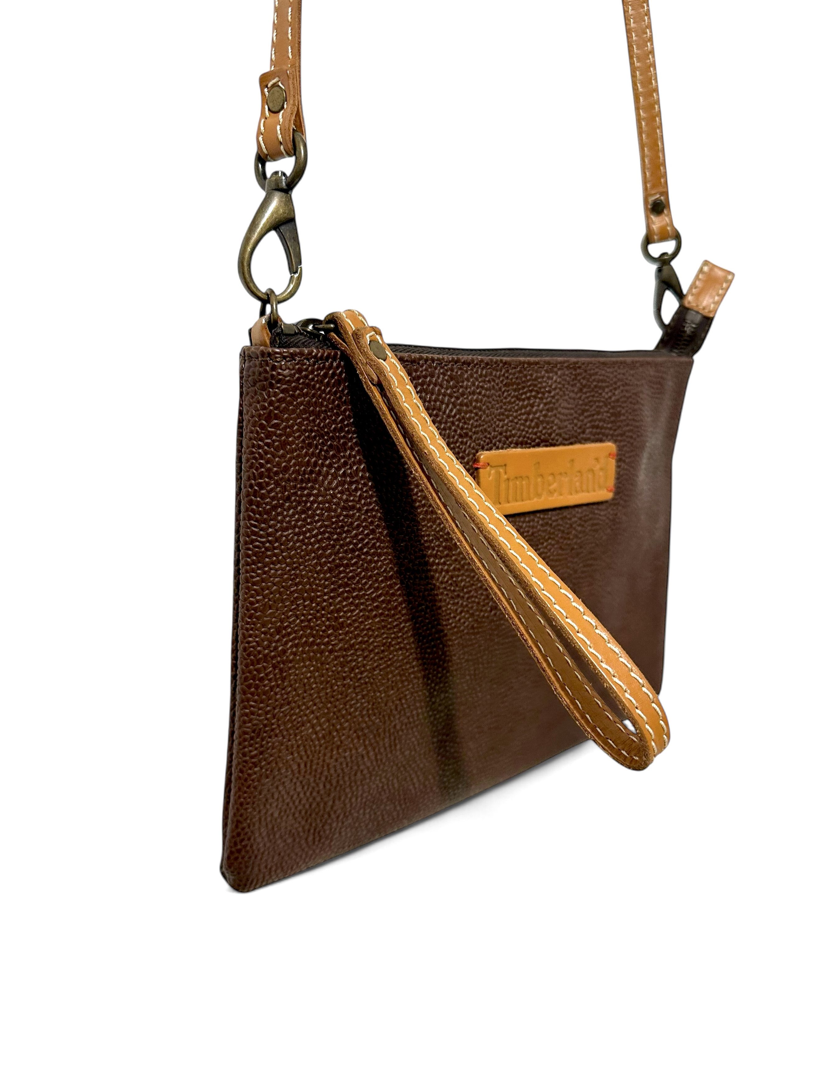 Timberland Timberland Premium Grain Leather Brown Cross Body Bag Size ONE SIZE - 4 Thumbnail