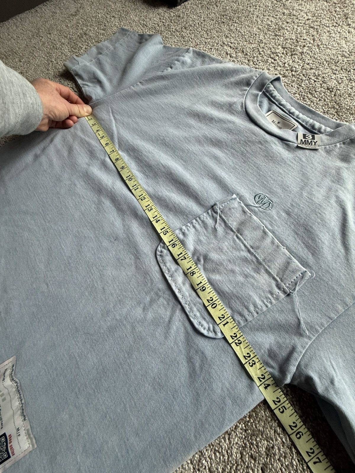 Maison MIHARA YASUHIRO Maison Mihara Yasuhiro blue amateur sewn distressed t shirt Size US M / EU 48-50 / 2 - 3 Thumbnail
