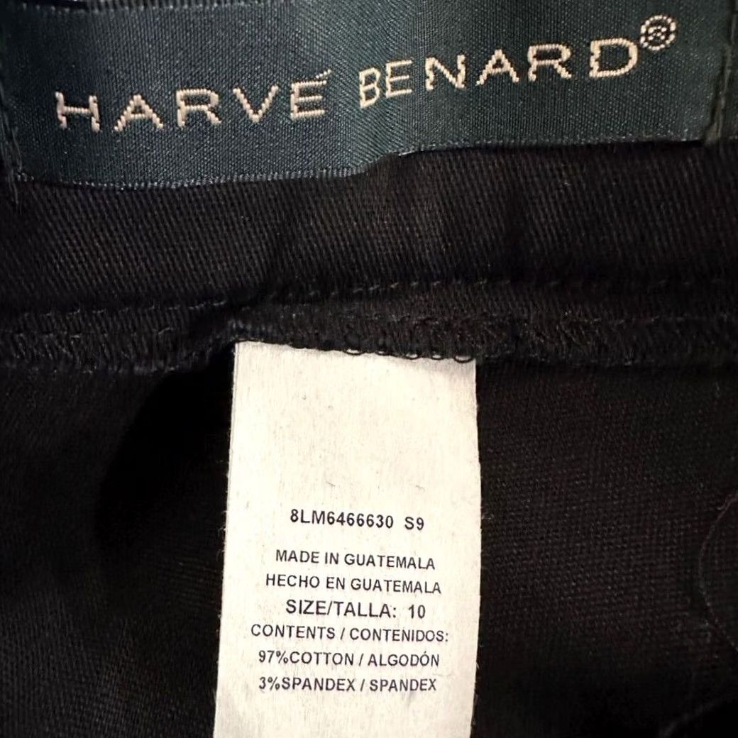 Vintage VINTAGE? Harve Benard Women 10 Black Capri Hi Rise Stretch Tummy Control Pants Casual Formal Womens Capris 21 Inseam 30 Waisted Size 32" / US 10 / IT 46 - 3 Thumbnail