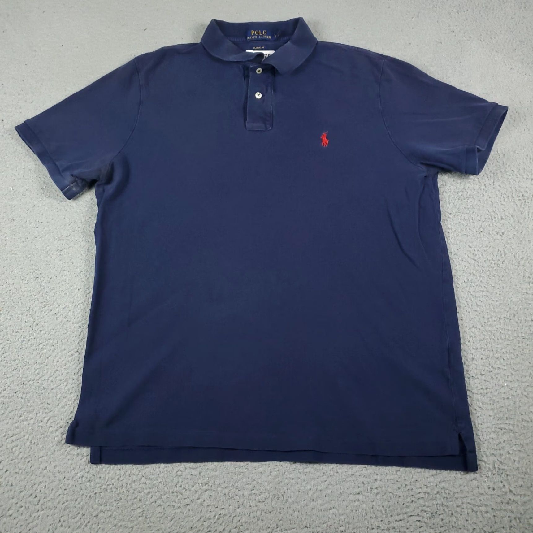 Ralph Lauren Ralph Lauren Polo Shirt Mens Large Blue Solid Classic Fit Short Sleeve Casual Activewear Size US L / EU 52-54 / 3 - 3 Thumbnail