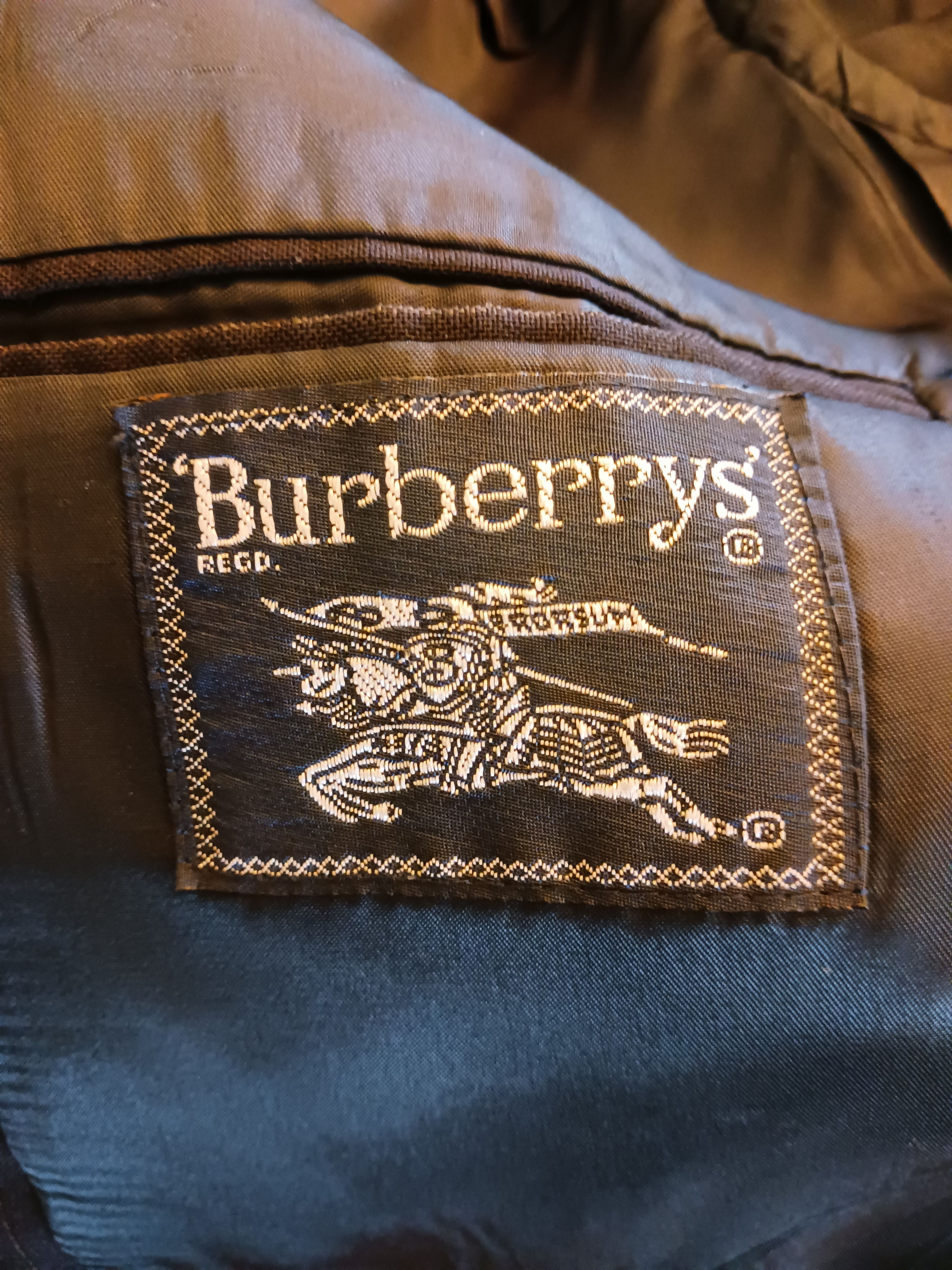 Burberry Vintage 90's Double Breasted Pinstriped Blazer Size 40S - 4 Thumbnail