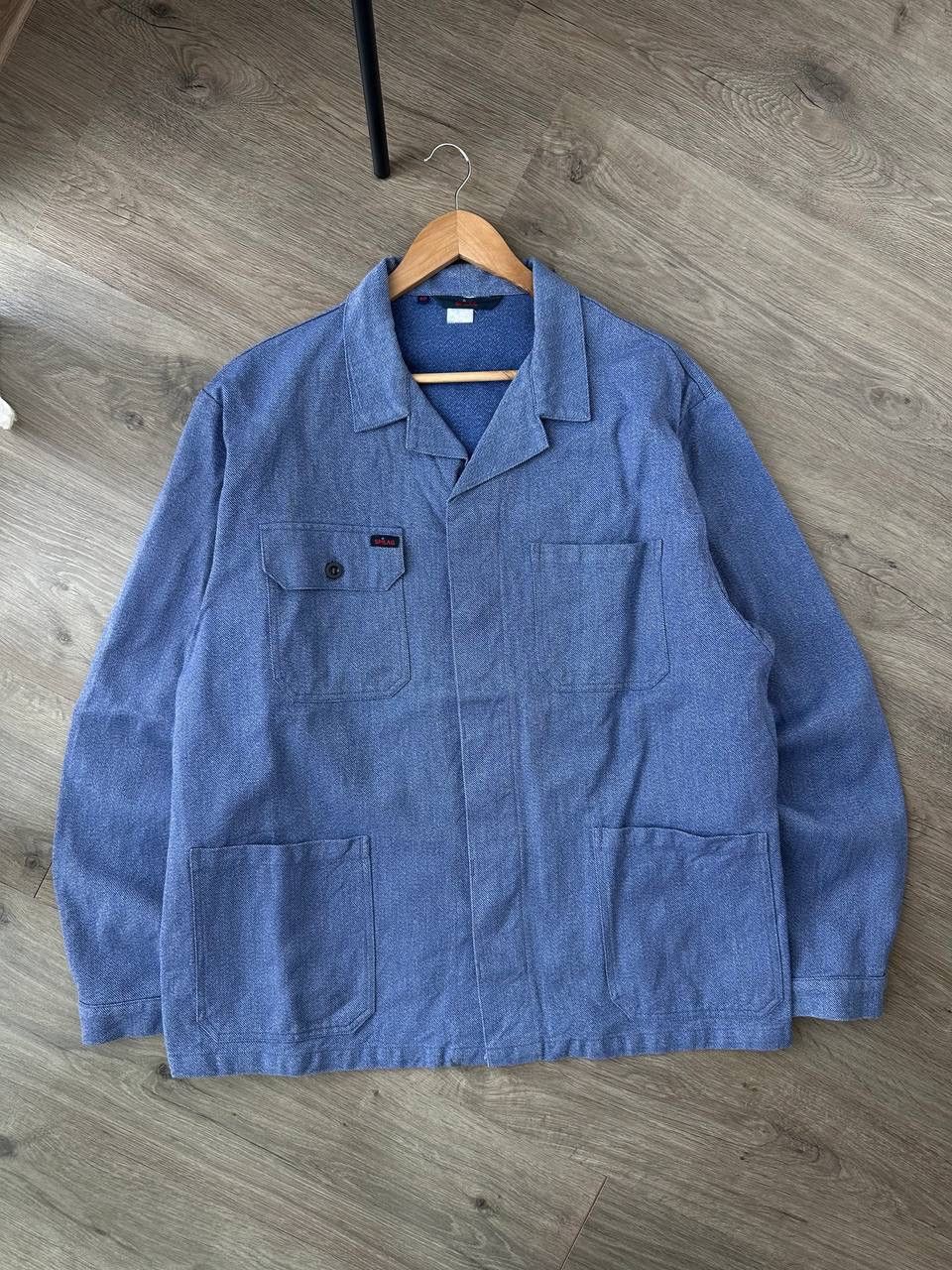 Japanese Brand × Vintage Vintage Japanese Blue Workwear 90’s Distressed Spilag Shirt Size US L / EU 52-54 / 3 - 4 Thumbnail
