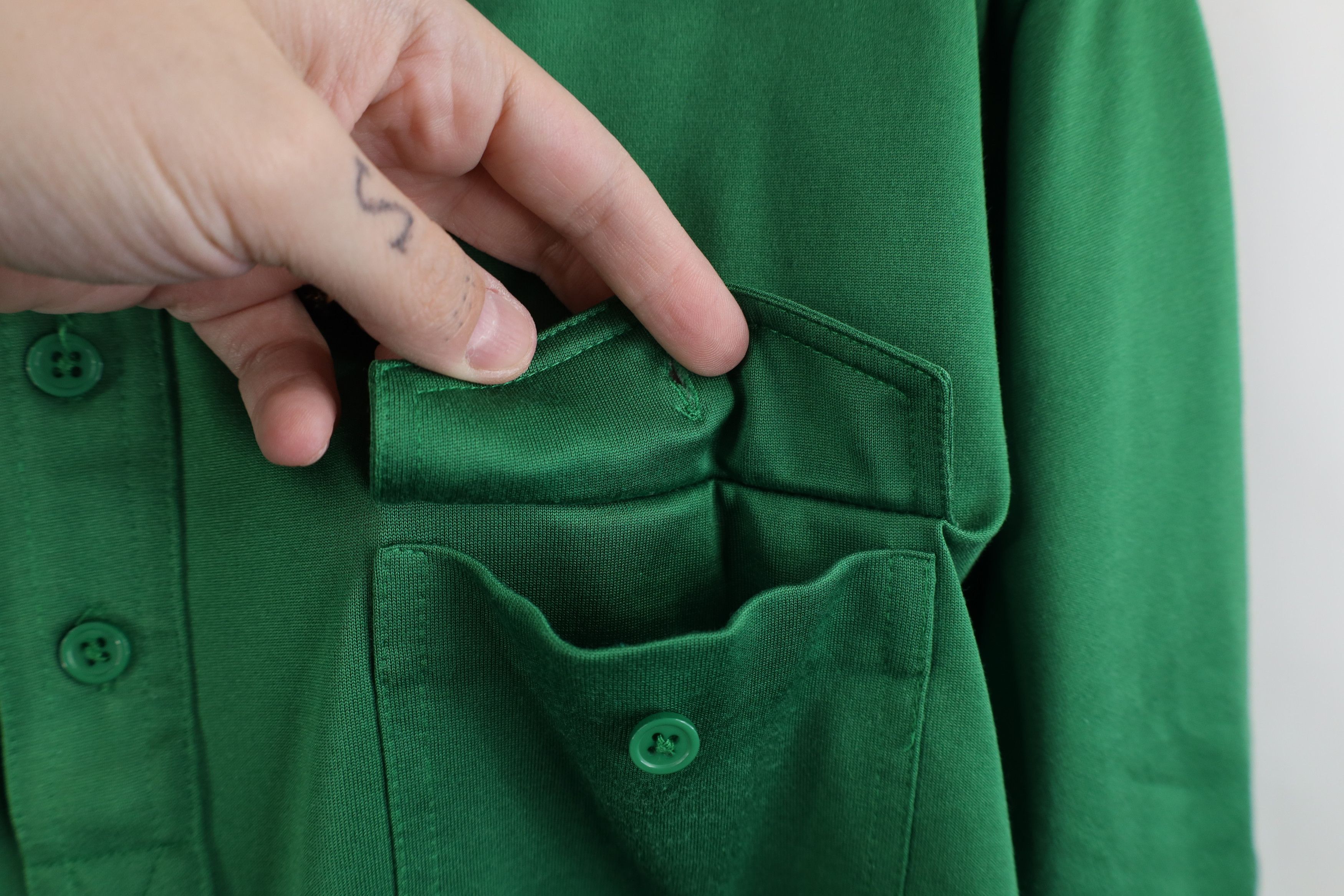 Vintage Vintage 70s Streetwear Collared Polo Shirt Masters Green Size US XL / EU 56 / 4 - 6 Thumbnail