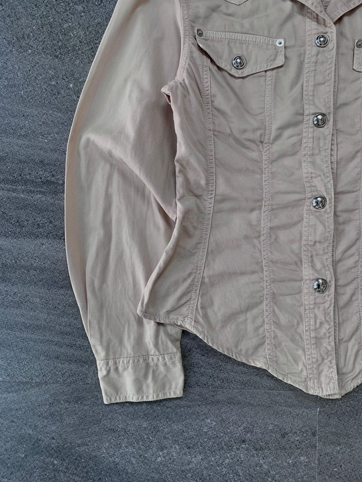 Gucci 2000s Corduroy Corset Slim Shirt by Tom Ford Size S / US 4 / IT 40 - 2 Thumbnail