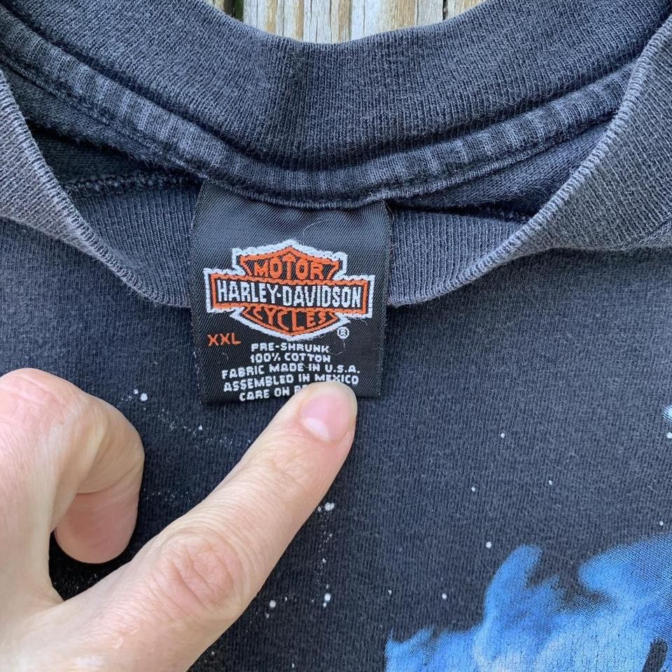 Harley Davidson × Vintage Vintage 1998 Black Harley Davidson Wild Spirit Motorcycle Size US XXL / EU 58 / 5 - 3 Thumbnail