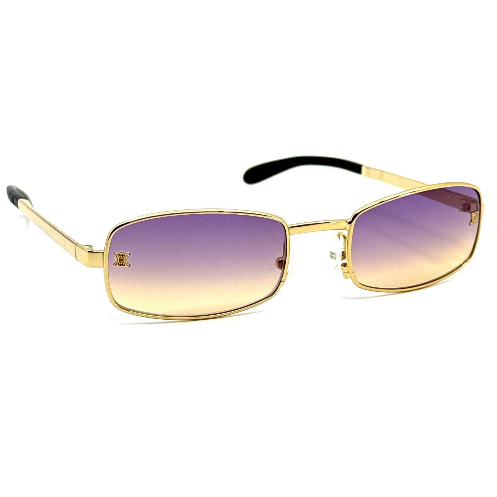 image of Celine Vintage Sunglasses Sc1019 Col.200 Authentic in Gold, Women's