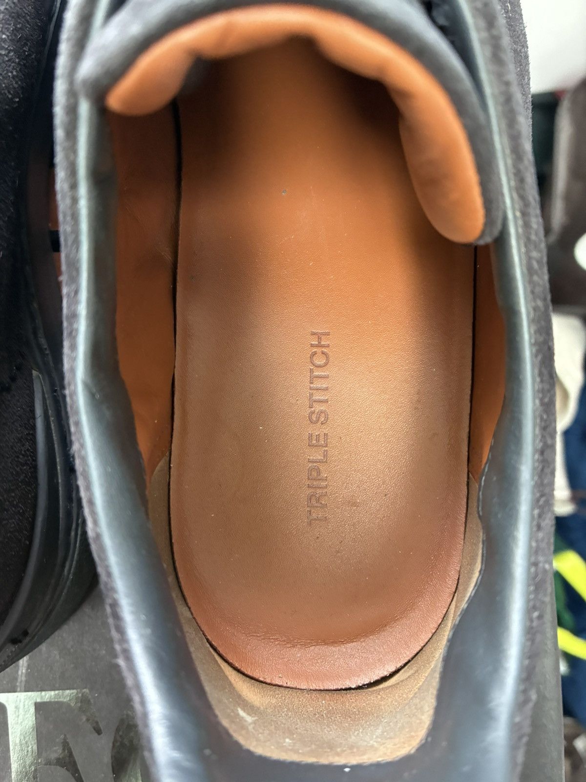 Ermenegildo Zegna Zegna black and navy triple stitch uk 7 eu 41 Size US 8 / EU 41 - 6 Thumbnail
