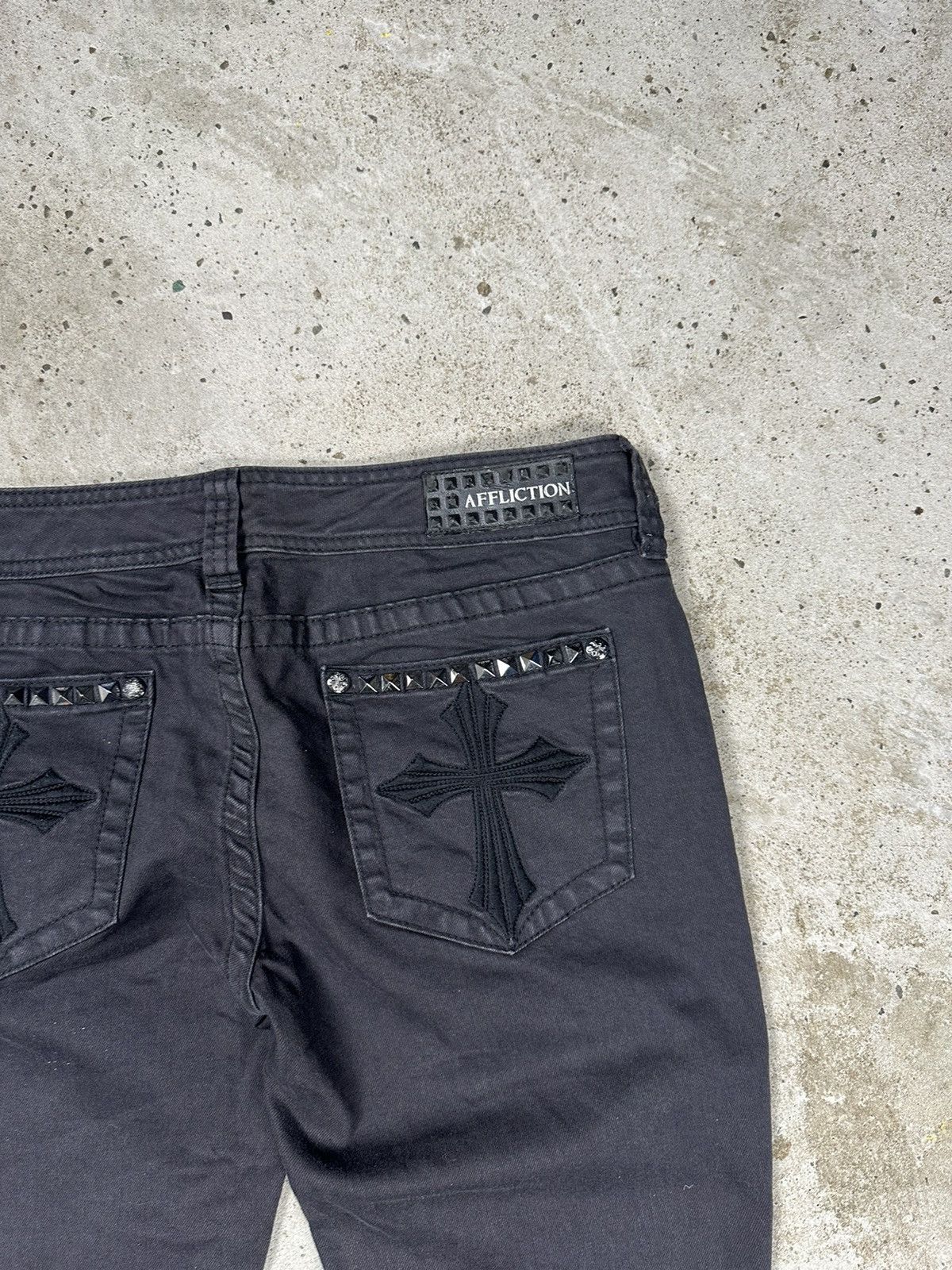 Affliction Affliction Los Angeles Raquel Black Denim Pants Size US 30 / EU 46 - 14 Thumbnail