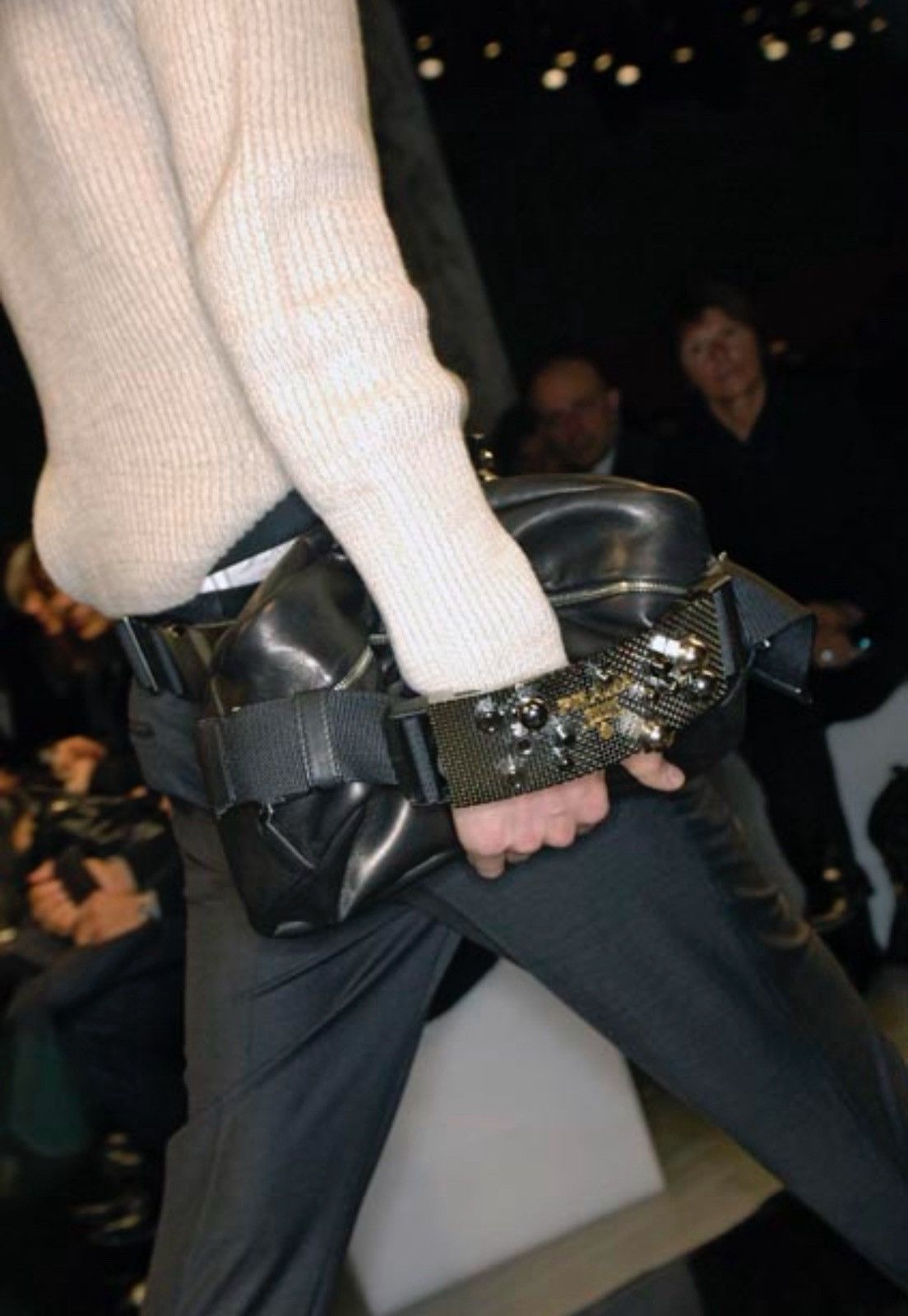 Prada PRADA FW 2007 Massive Studded Screws Logo Metal Belt runway Size ONE SIZE - 5 Thumbnail