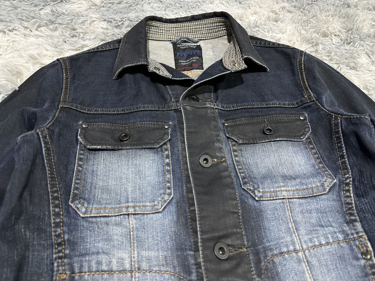 If Six Was Nine 🔥Sick Y2K Nicole Club For Men Waxed Denim Jacket Goth Punk Size US M / EU 48-50 / 2 - 3 Thumbnail