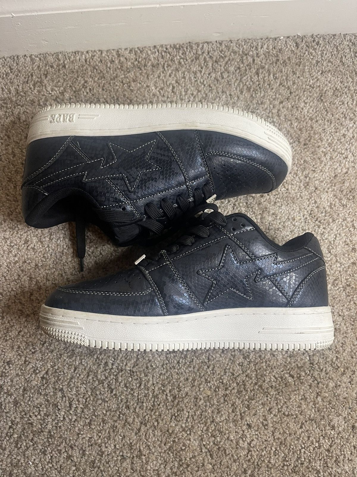 Bape Bapesta Snakeskin Size US 8 / EU 41 - 4 Thumbnail