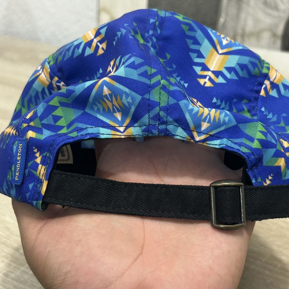 Pendleton × Vintage Pendleton Vtg Cap Free Polyester Blue Tottal Pattern Size ONE SIZE - 7 Thumbnail