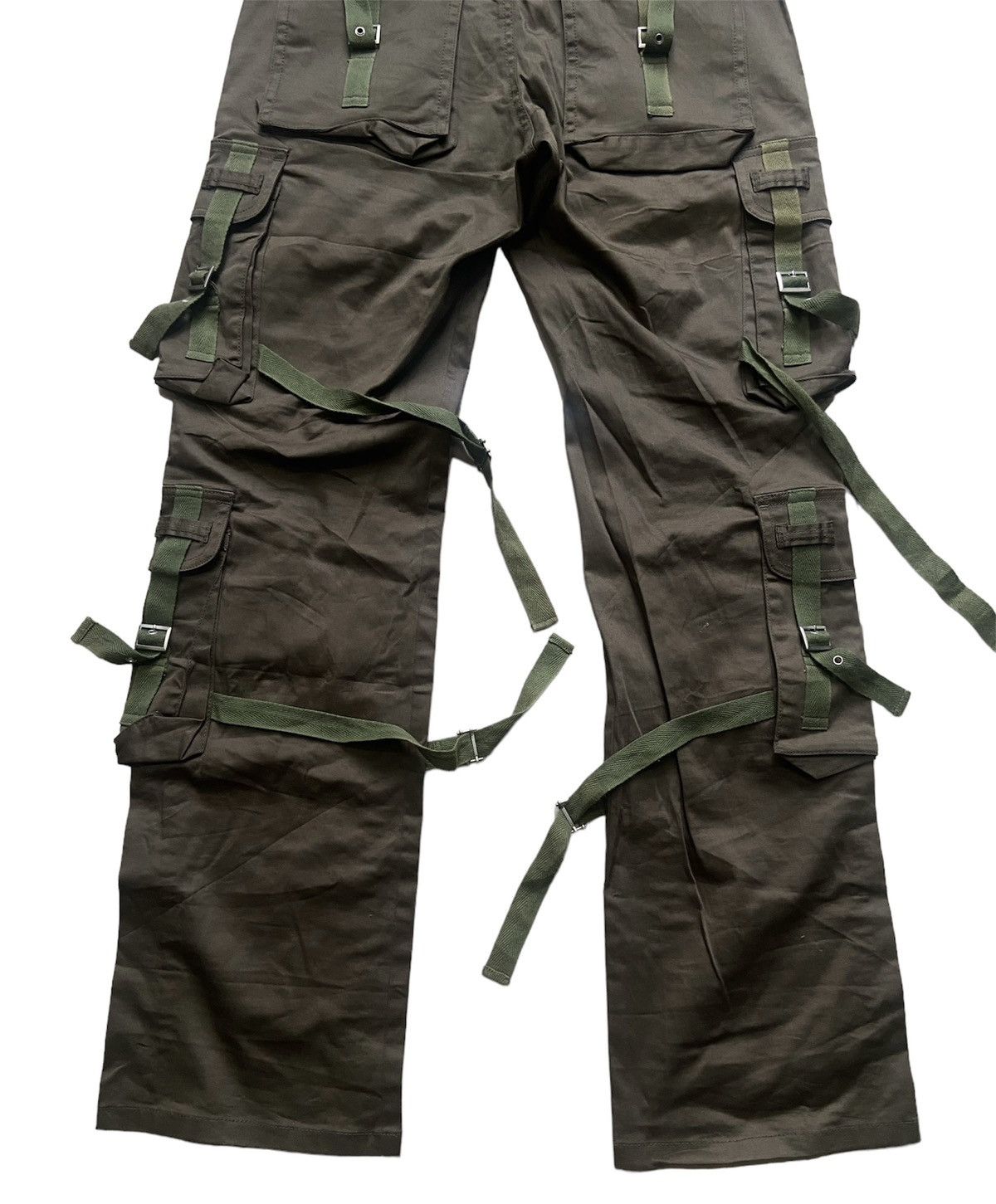 Japanese Brand Vintage Modem Lovers Tactical Bondage Flare Pants Size US 30 / EU 46 - 7 Thumbnail