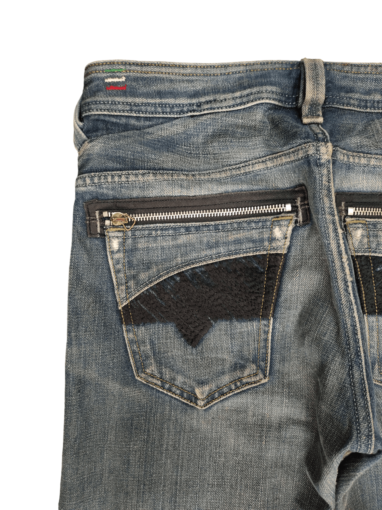 Diesel Vintage Y2k Diesel Slammer Embroidered Pocket Denim Jeans Size US 30 / EU 46 - 13 Thumbnail