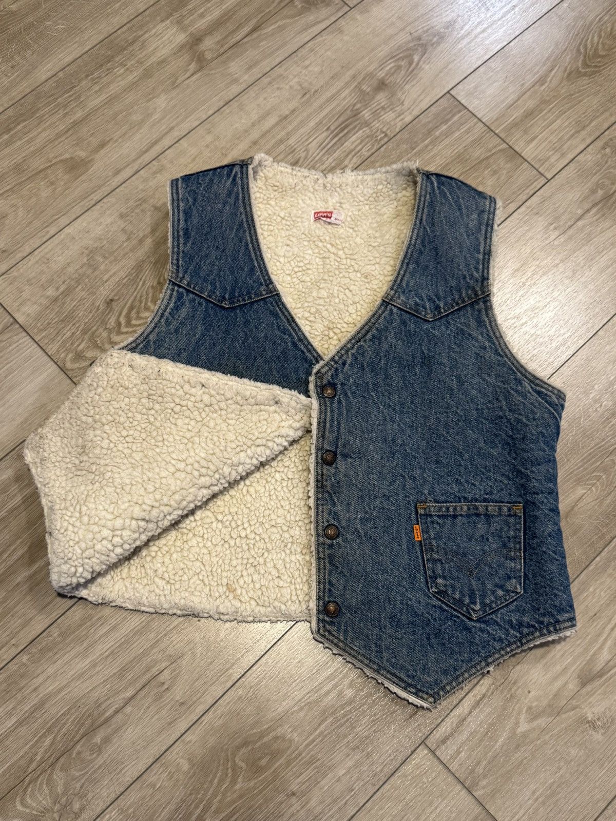 Levi's Vintage Clothing Vintage Levis Denim Vest Size US L / EU 52-54 / 3 - 5 Thumbnail
