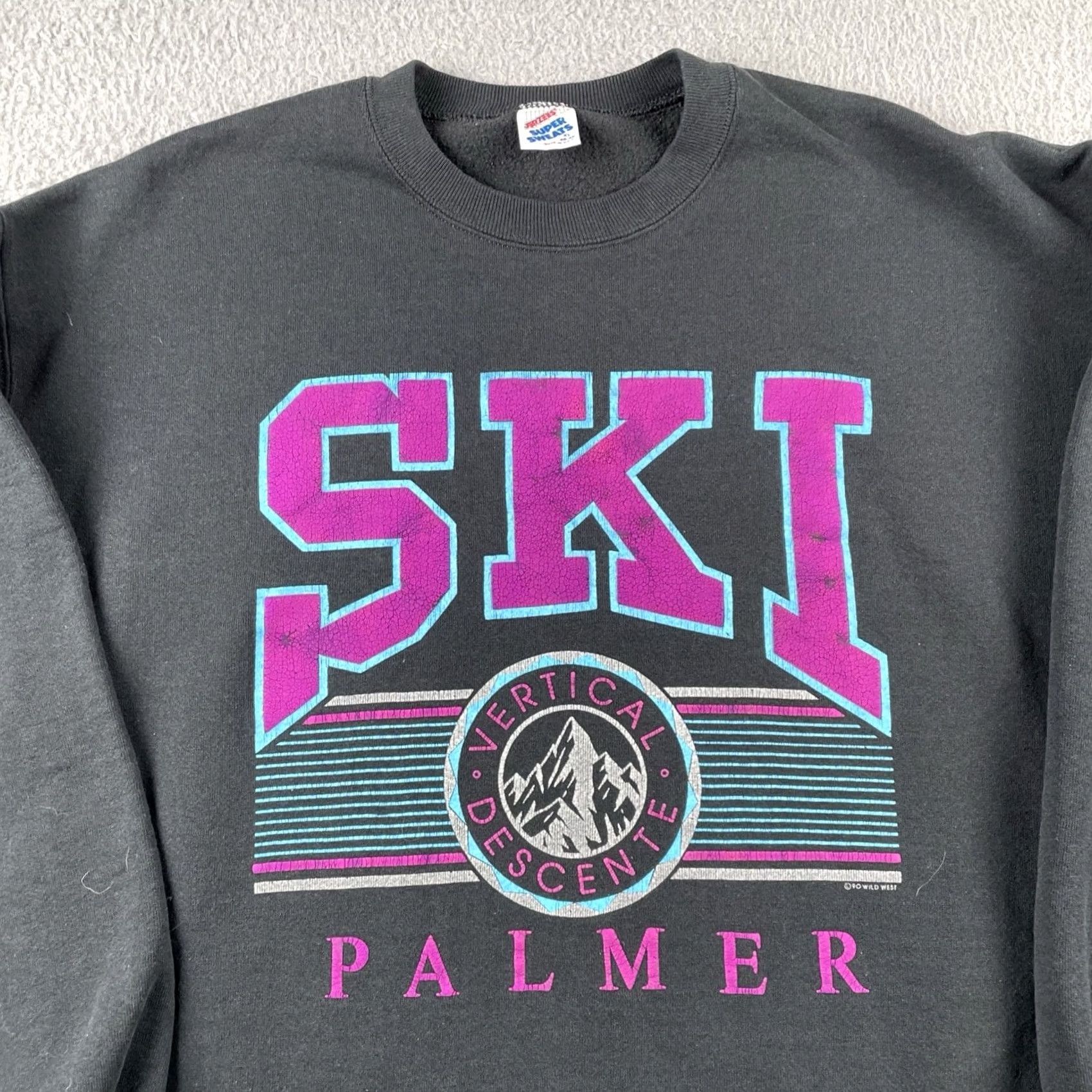 Jerzees VINTAGE Jerzees Mens XL Ski Palmer Mt Hood Crewneck Sweatshirt Made In USA 90s Crew Neck Black Cotton Blend 90s Sports Skiing Mens Size US XL / EU 56 / 4 - 2 Thumbnail