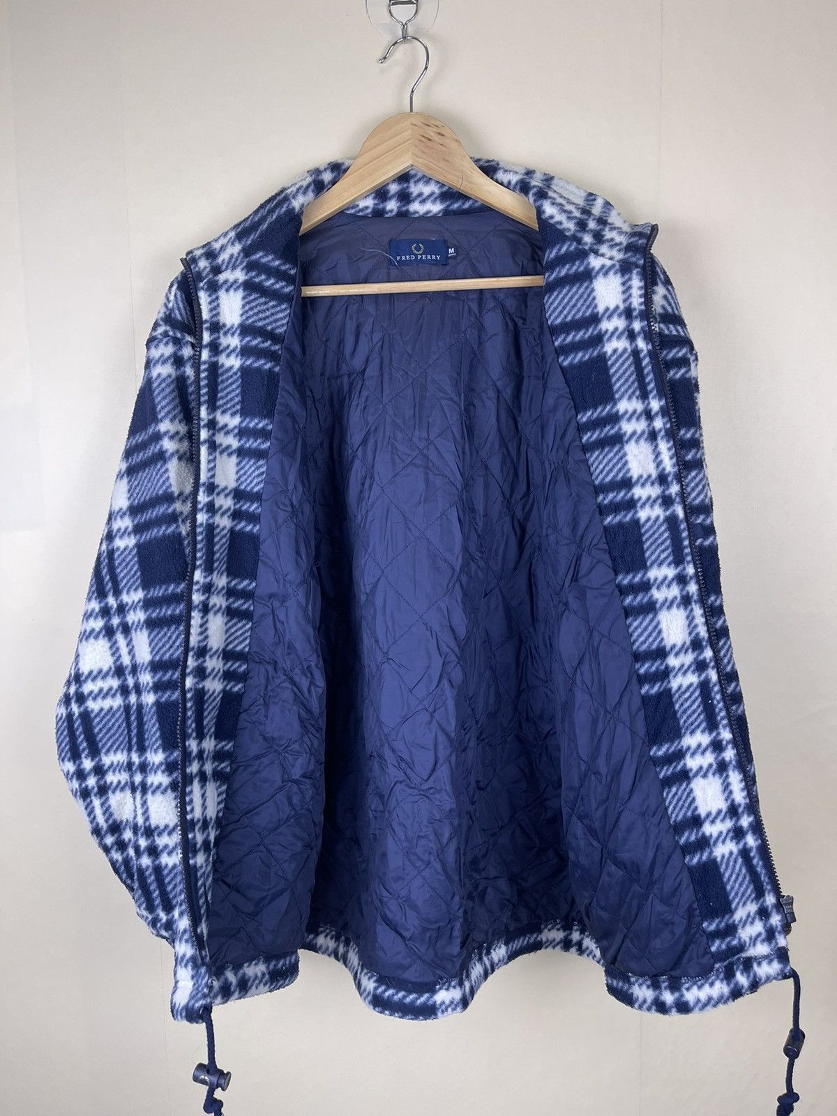 Fred Perry 🔥🔥 FRED PERRY Embroidery Logo Navy Plaid Fleece Jacket Size US M / EU 48-50 / 2 - 10 Thumbnail