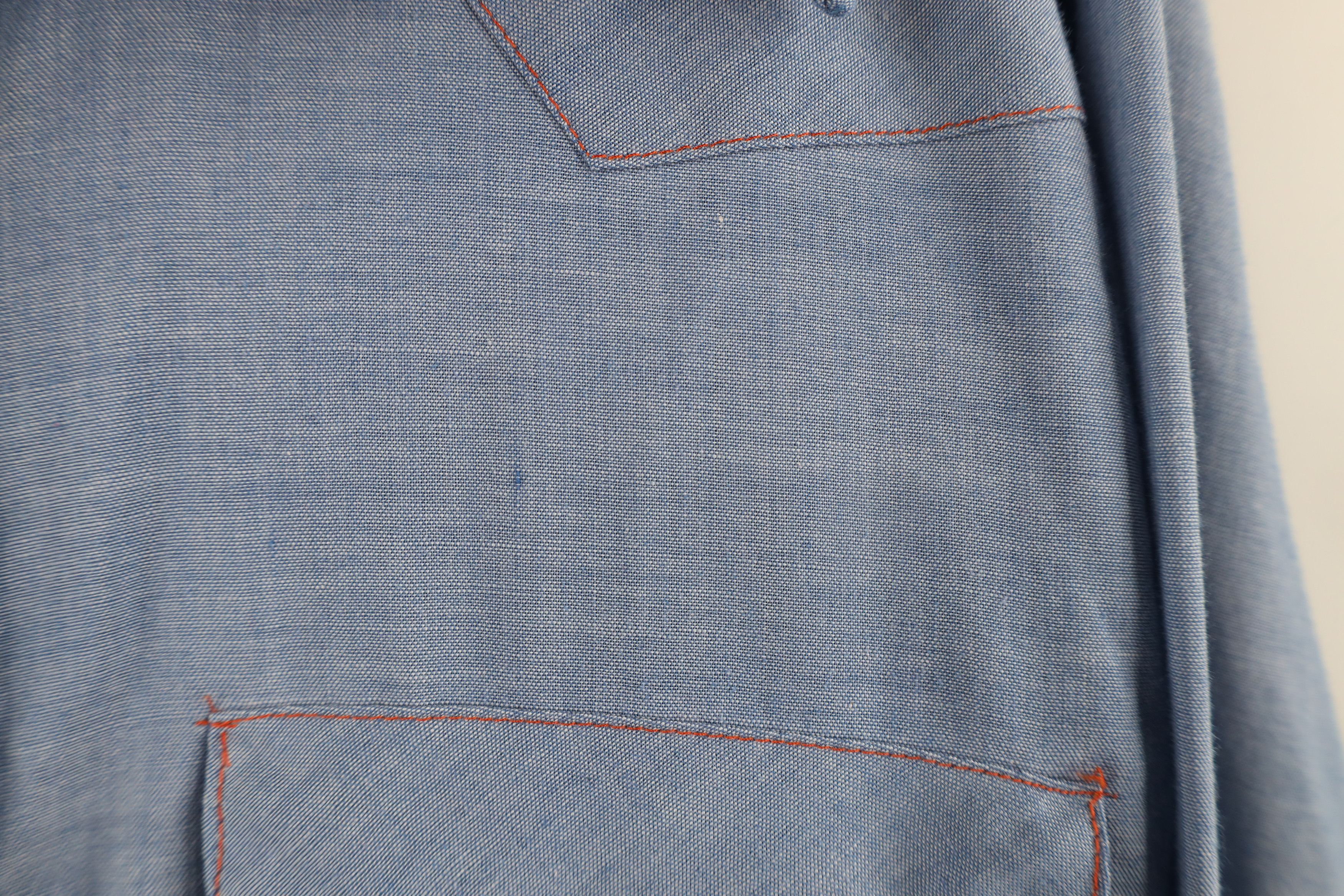 Vintage Vintage 60s 70s Big Mac Rodeo Snap Button Shirt Blue USA Size US XL / EU 56 / 4 - 5 Thumbnail