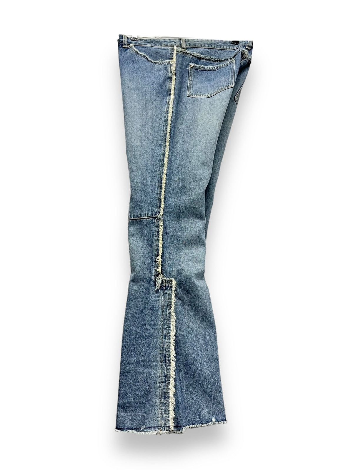 Designer × Japanese Brand × Vintage 🔥FYE 90’s Japanese Denim Frayed Side Bell Bottom Flared Size 32" / US 10 / IT 46 - 8 Thumbnail