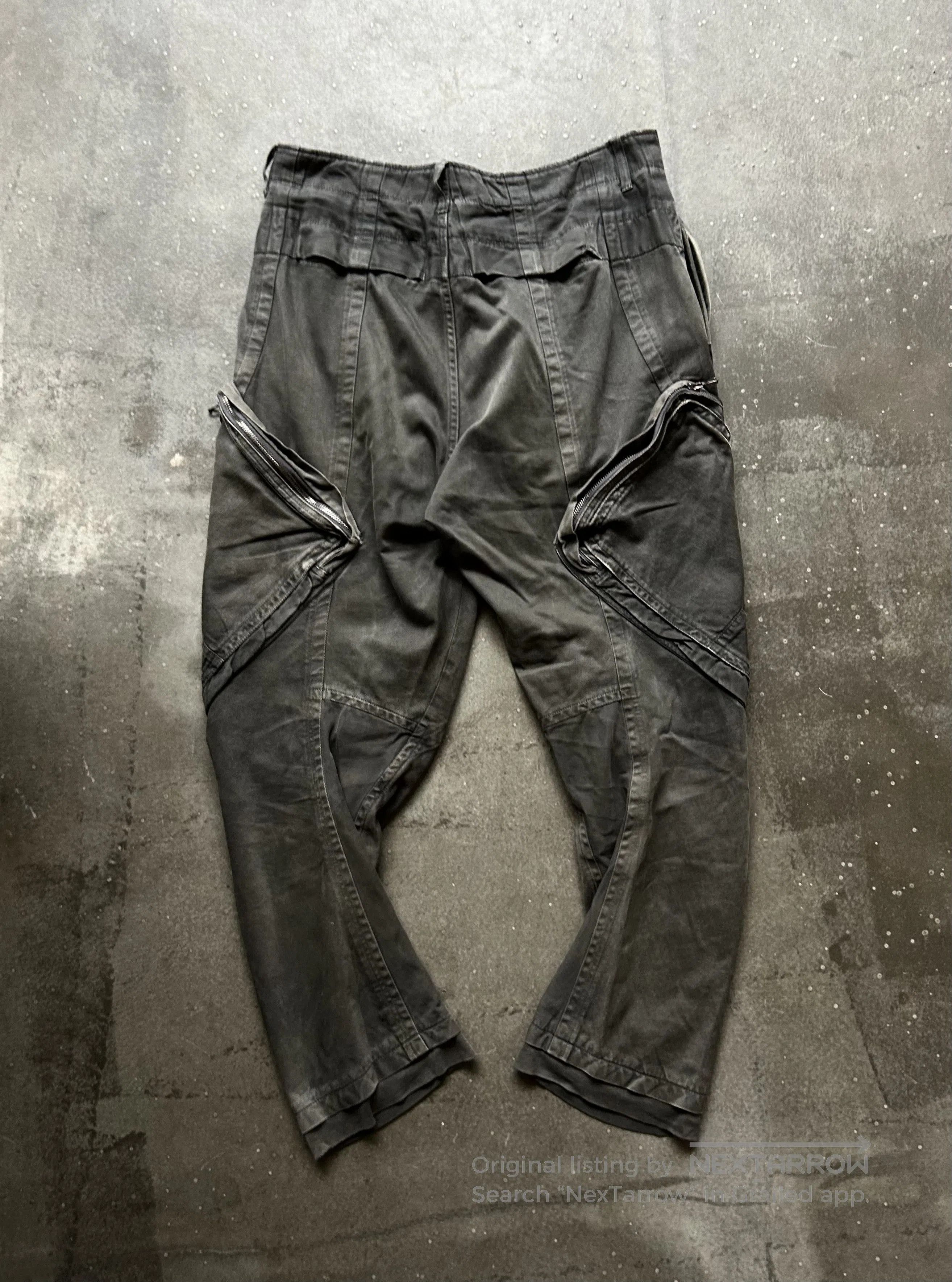 Julius Julius 10s Distressed Curved Cargo Pants. Size US 32 / EU 48 - 2 Thumbnail