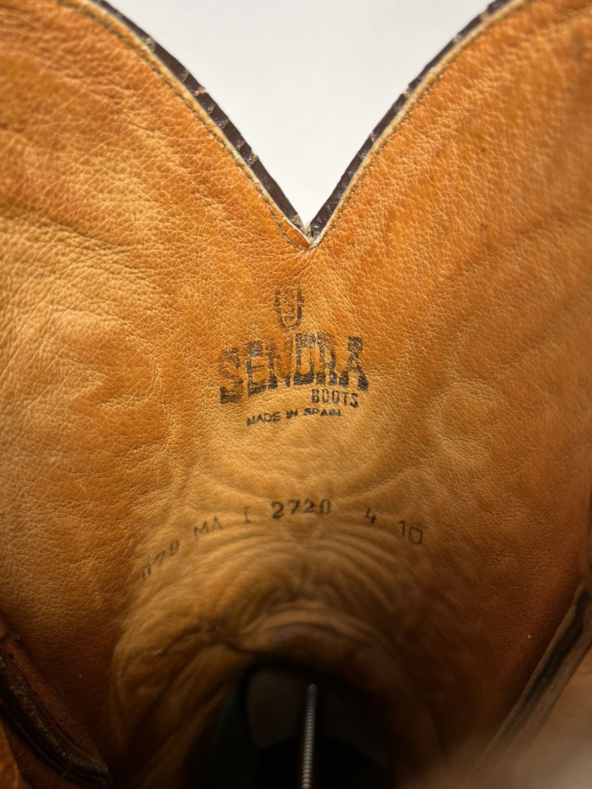 Vintage Vintage SENDRA Cowboy Leather Print Hand Tooled Boots Shoes Size US 10 / EU 43 - 18 Thumbnail