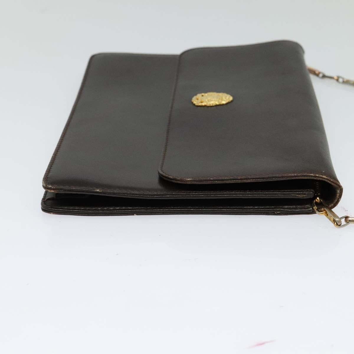 Celine CELINE Chain Shoulder Bag Leather Brown Gold Size ONE SIZE - 5 Thumbnail