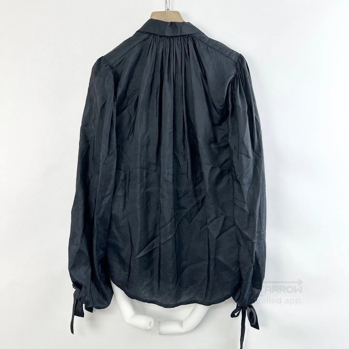 Louis Vuitton LV Black Loose Thin Long-sleeve Shirt. Size S / US 4 / IT 40 - 2 Thumbnail