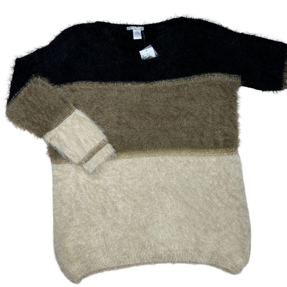 Other NWT New Alberto Makali Fuzzy Soft Colorblock Sweater Size L Size L / US 10 / IT 46 - 5 Thumbnail