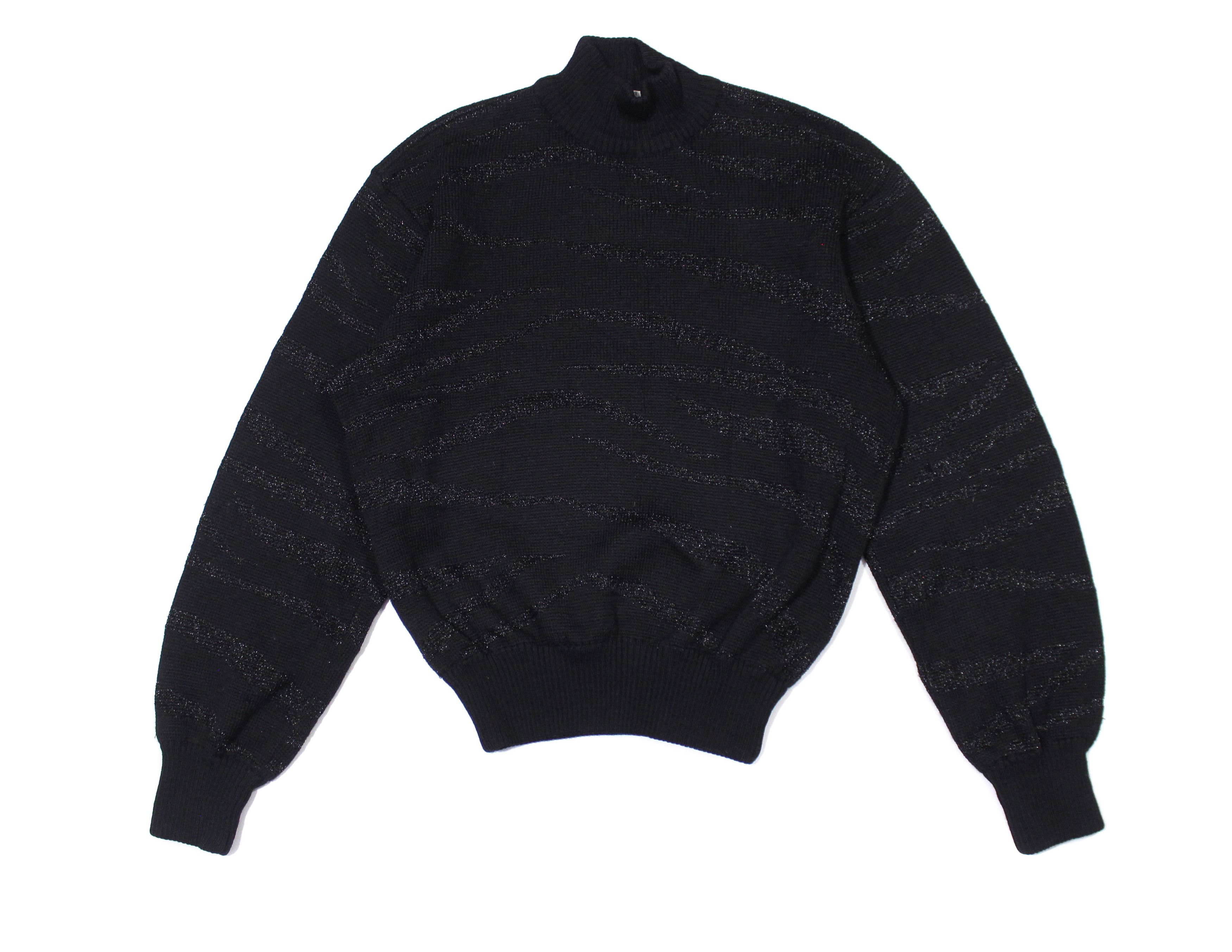 Saint Laurent Paris 80S Rive Gauche "Waves" Stretch Knit Vintage Size M / US 6-8 / IT 42-44 - 1 Thumbnail
