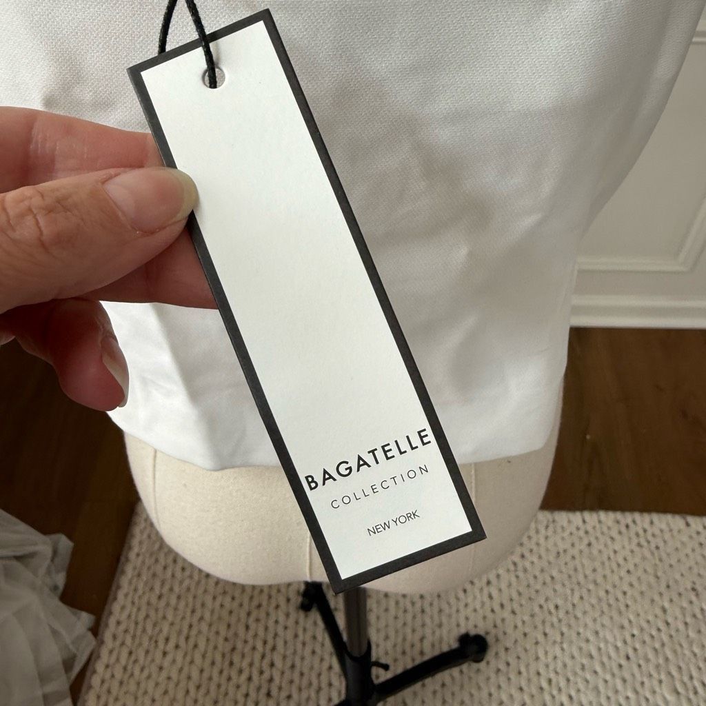 Other NWT Bagatelle White Large Bow Crop Top Rhinestone Straps 8 Size M / US 6-8 / IT 42-44 - 8 Thumbnail