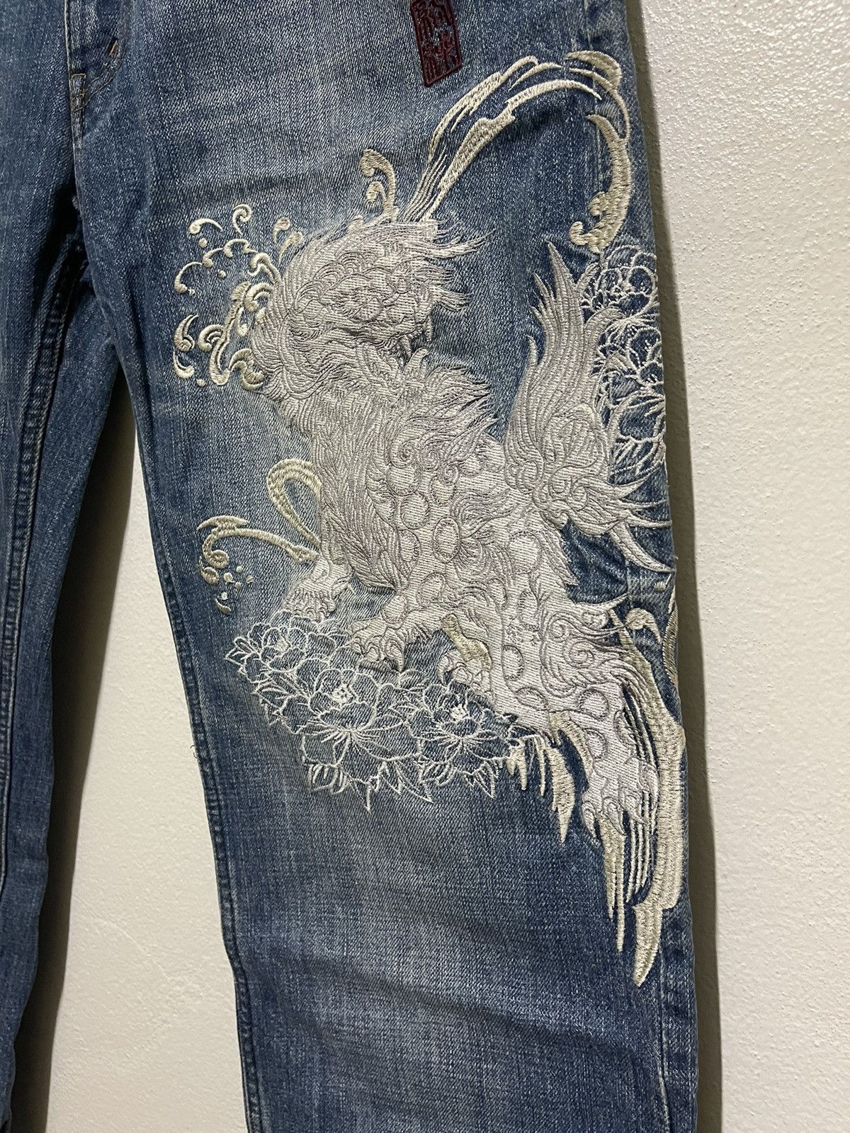 Japanese Brand Karakuri Generation Dragon Motive Embroidery Size US 34 / EU 50 - 6 Thumbnail