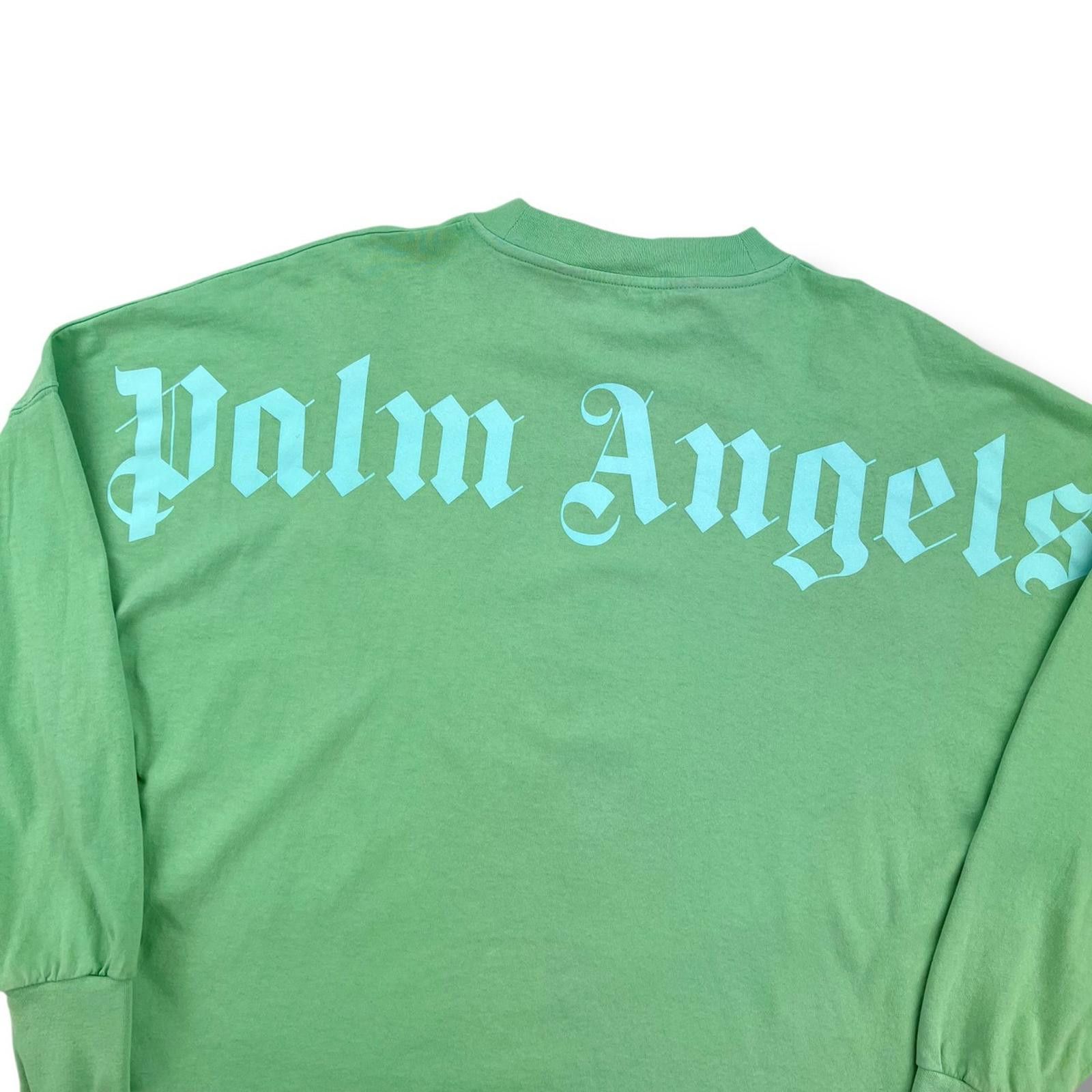 Palm Angels Palm Angels Green Long Sleeve T Shirt Size US S / EU 44-46 / 1 - 1 Thumbnail