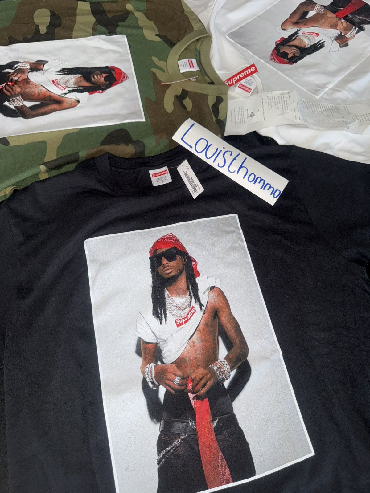 Supreme Playboi Carti Fw25 Black Photo Tee