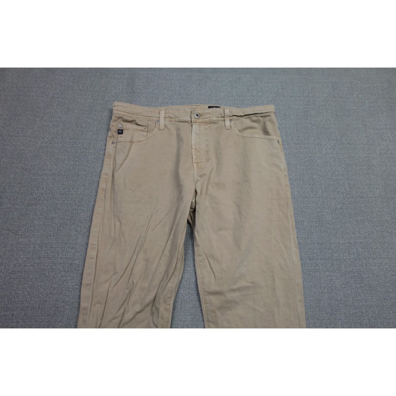 Vintage AG Adriano Goldschmied The Graduate Pants Mens 36x28 Beige Khaki Tapered Leg 확 Size US 36 / EU 52 - 3 Thumbnail