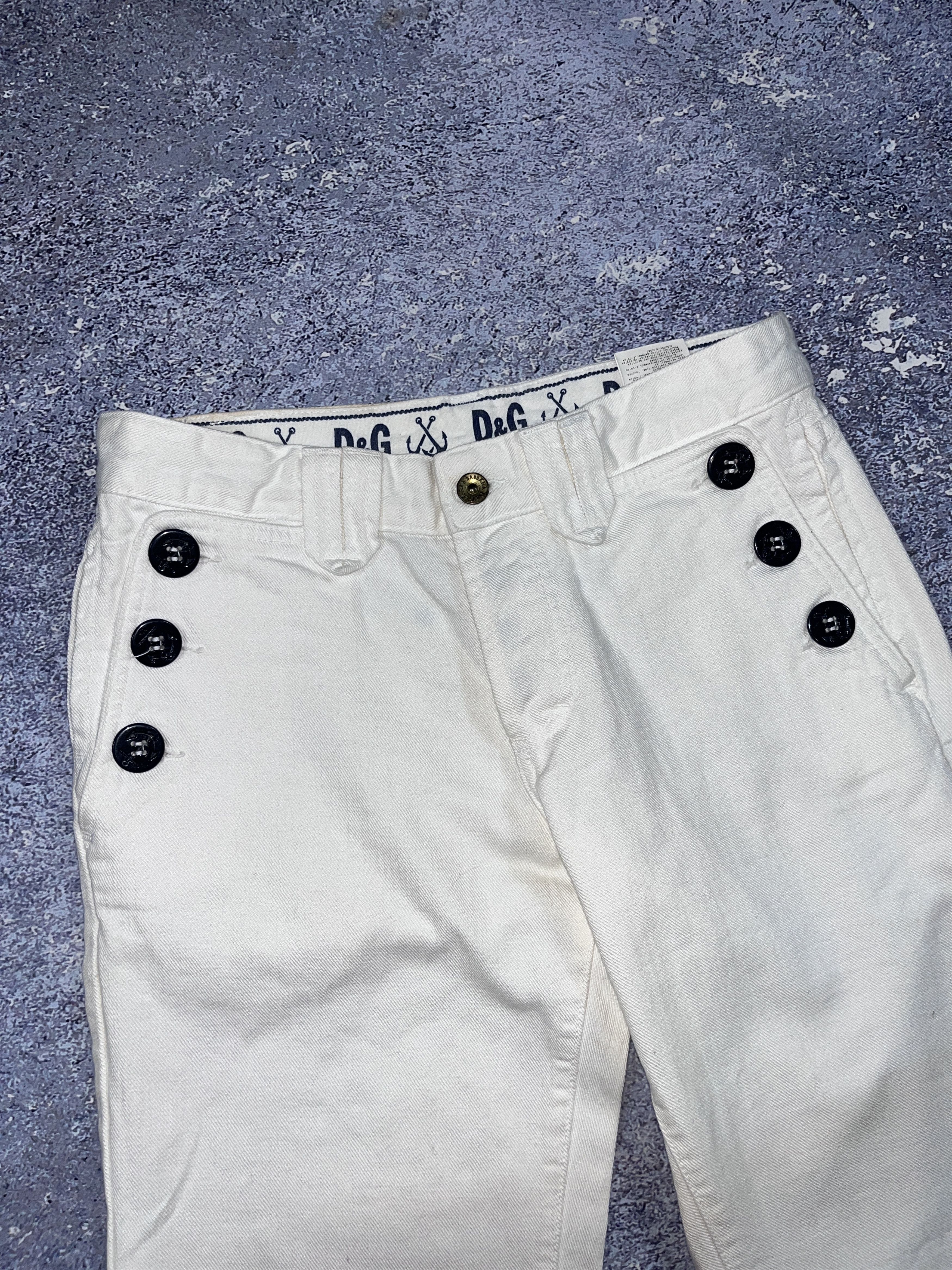 Dolce & Gabbana D&G Dolce Gabbana White Denim Pants Jeans Mariners Marine Size US 29 - 4 Thumbnail