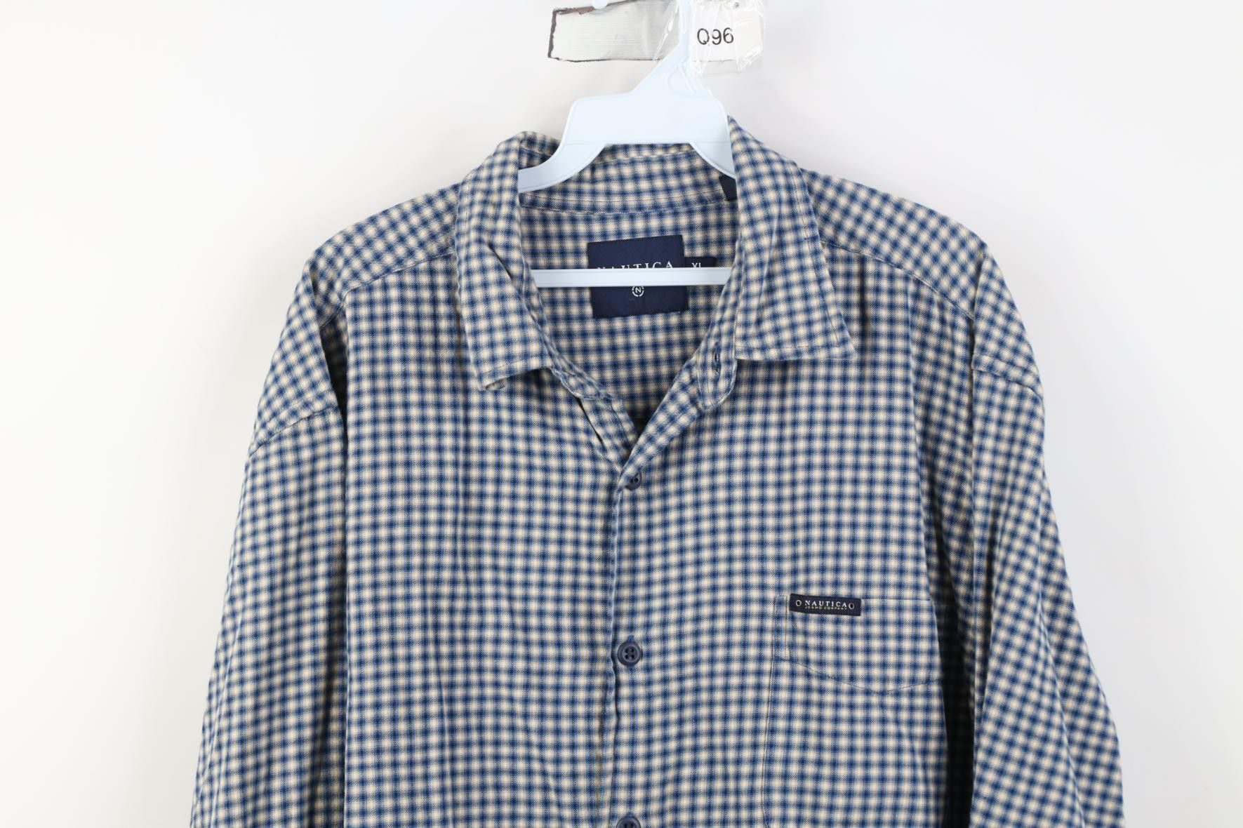 Nautica Vintage 90s Nautica Fit Flannel Collared Button Shirt Plaid Size US XL / EU 56 / 4 - 2 Thumbnail
