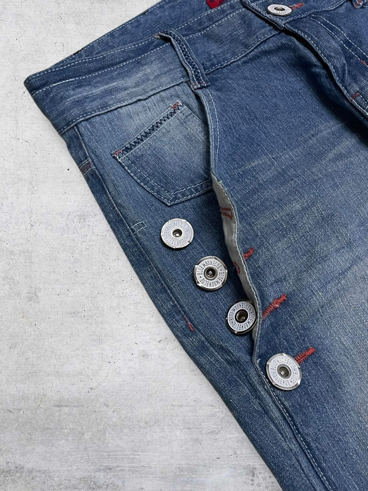Japanese Brand VINTAGE BLUE MOON BLUE OG JAPAN DESIGNER STAR USA DENIM 90S Size US 32 / EU 48 - 9 Thumbnail