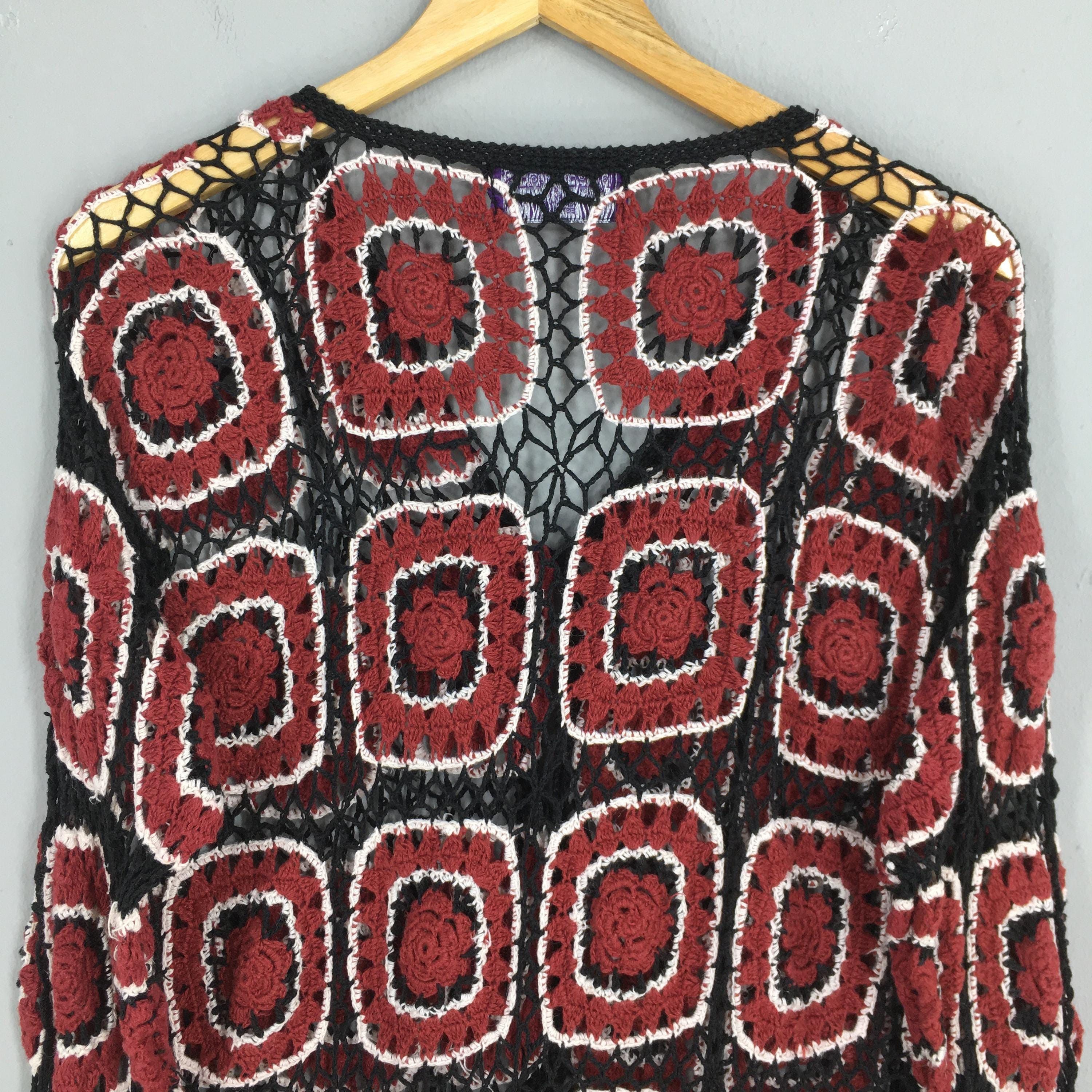 Needles × Nepenthes Vintage Nepenthes Hogg Japan Crochet Cardigan Medium Size M / US 6-8 / IT 42-44 - 9 Thumbnail