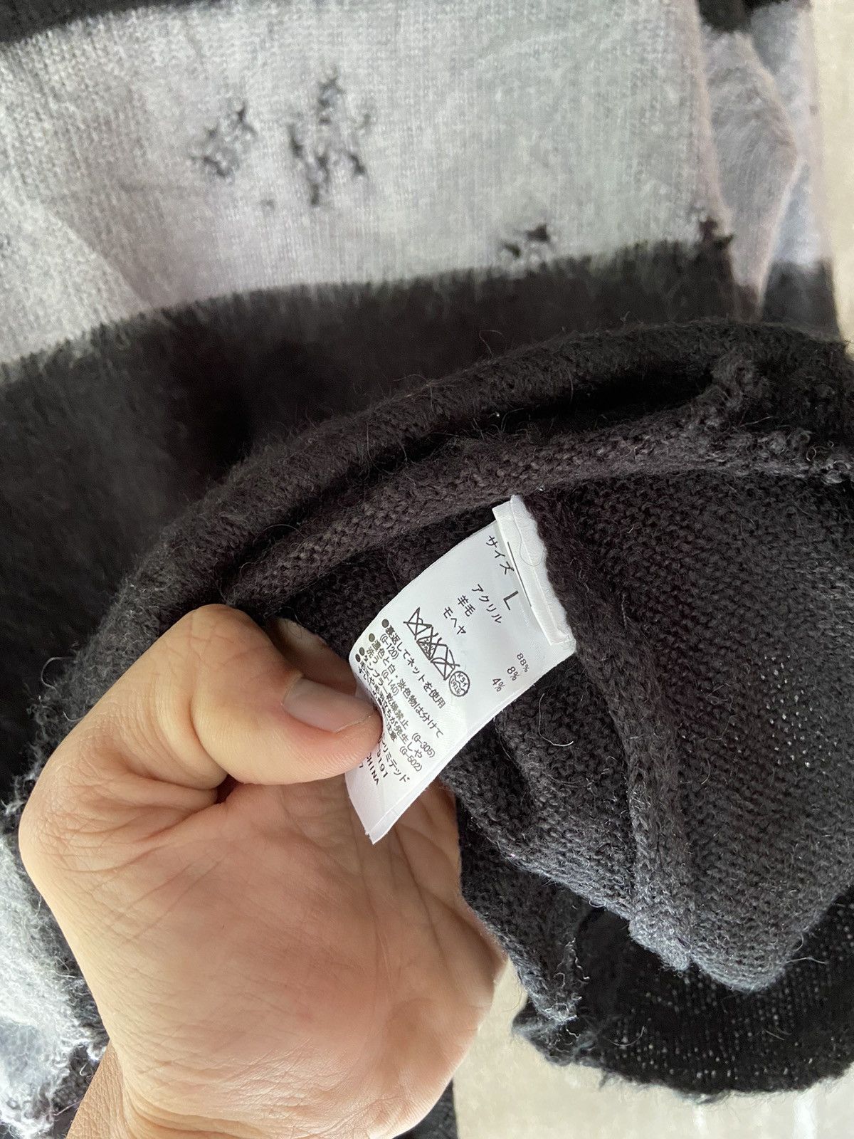 If Six Was Nine STOOGE & CO PUNK DISTRESSED STRIPED KNIT Size US M / EU 48-50 / 2 - 11 Thumbnail