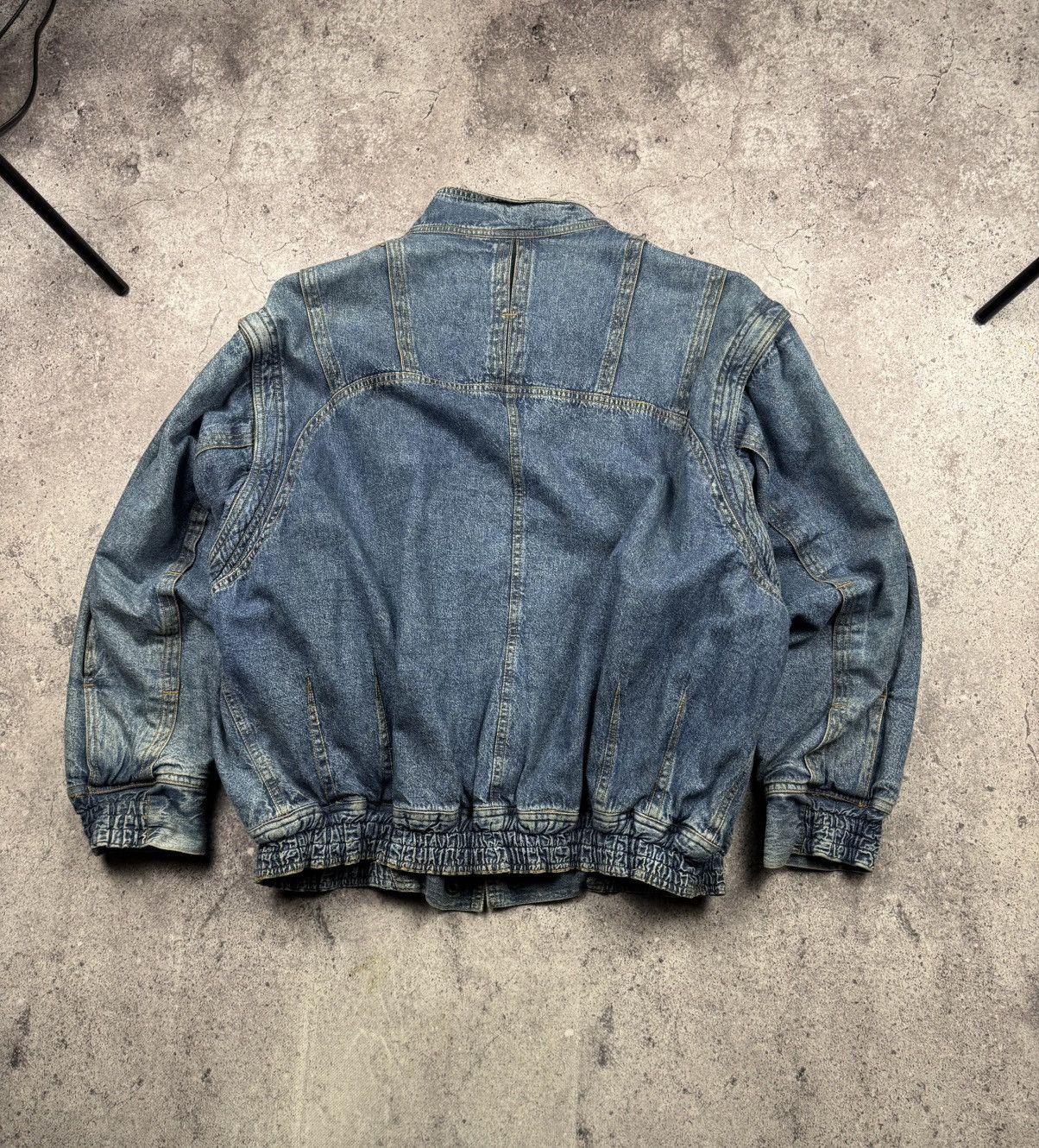 Japanese Brand Vintage Denim Japanesse Bomber Jacket/Vest Pilot Baby Y2K Size US XL / EU 56 / 4 - 13 Thumbnail