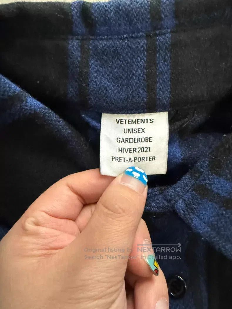 Vetements VETEMENTS Blue Racing Logo Shirt Size US XS / EU 42 / 0 - 3 Thumbnail