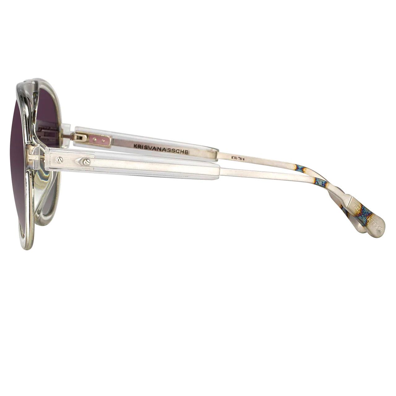 Dior Kris Van Assche Aviator Sunglasses Clear Dark Grey Size ONE SIZE - 12 Thumbnail