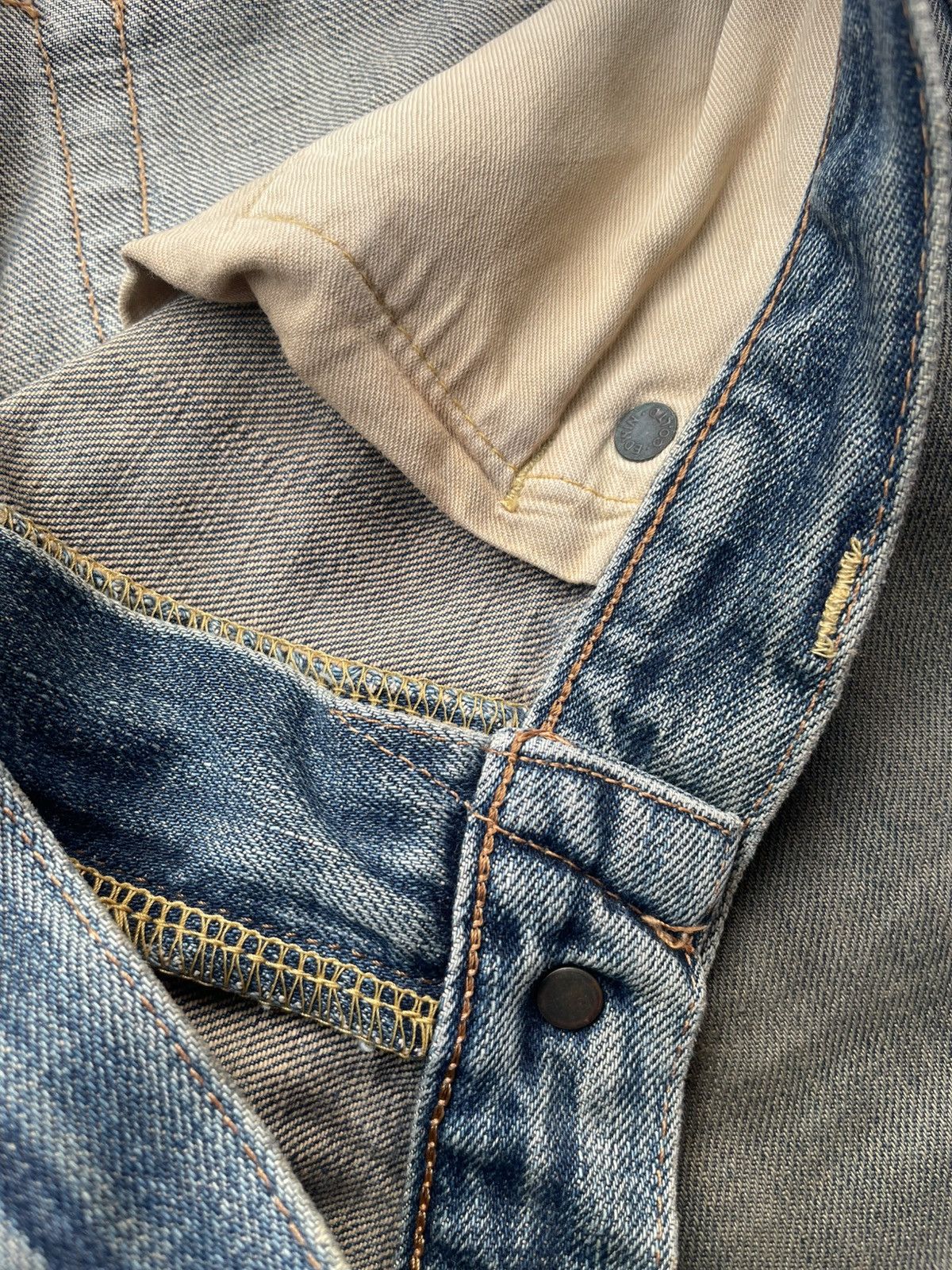 Edwin Vintage Edwin 505XX Selvedge Distresed Denim Size US 33 - 21 Thumbnail