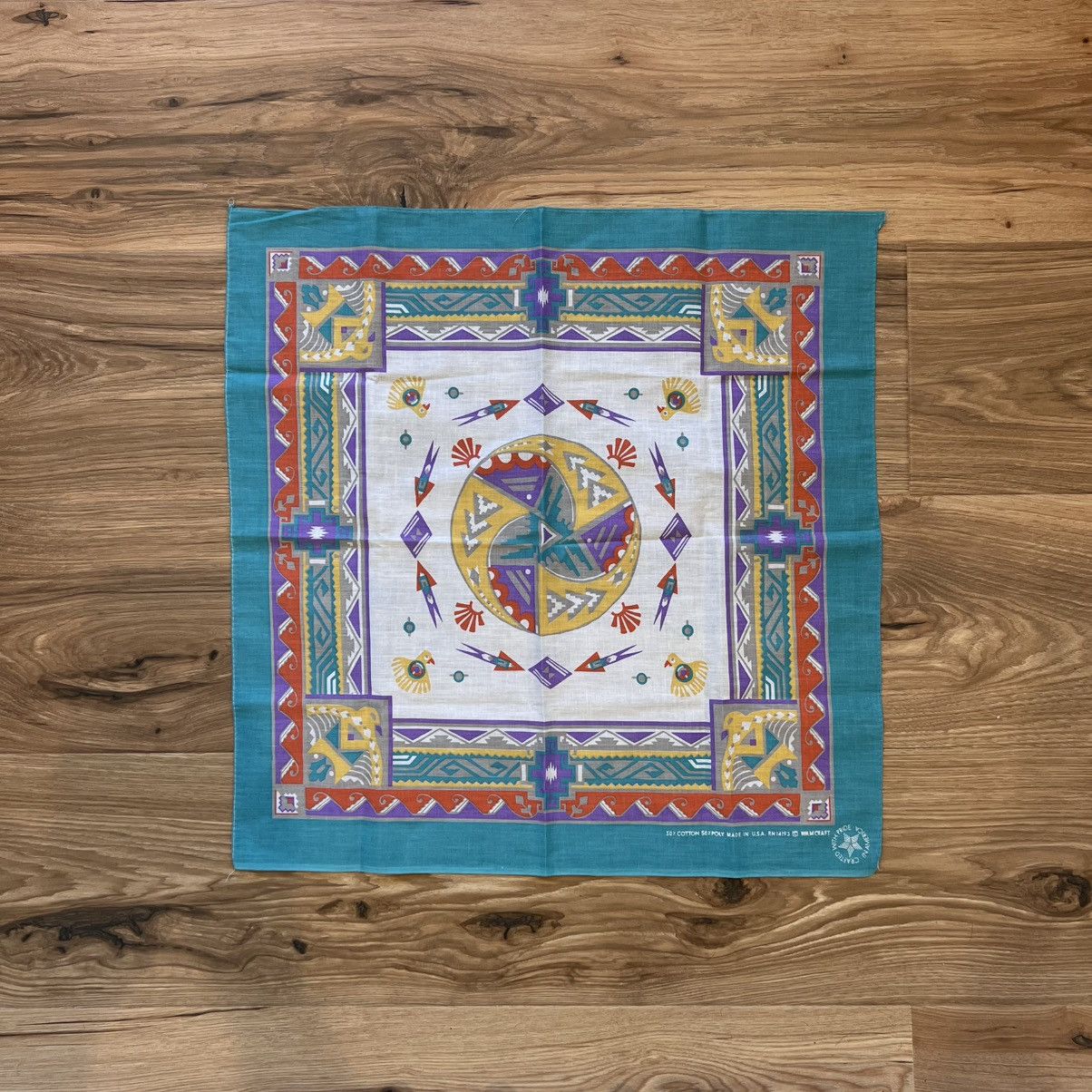 Other Vintage Native American Turquoise Handkerchief 22x21 Size ONE SIZE - 1 Thumbnail
