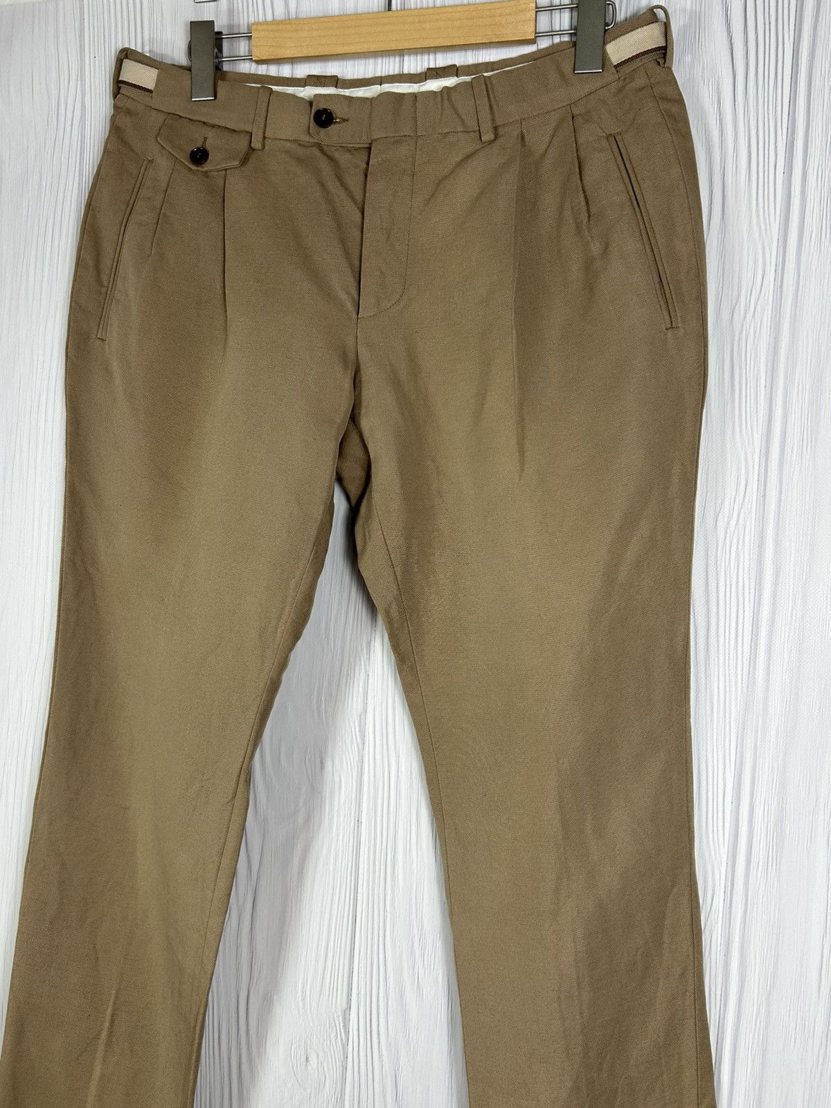Gucci GUCCI Trousers Pants Web Stripe Side Adjusters Pleated 50R Size US 34 / EU 50 - 3 Thumbnail