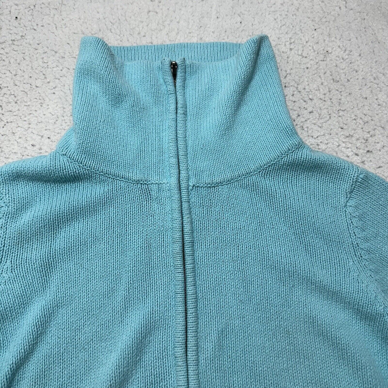 Chicos Chico's Medium Full Zip High Neck Cardigan Sweater Size M / US 6-8 / IT 42-44 - 2 Thumbnail