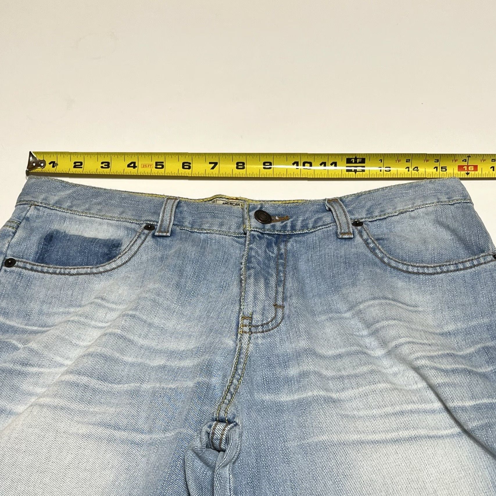 American Eagle Outfitters VINTAGE American Eagle Denim Cropped Capris Jeans Women 8 31x21 Blue Cotton Blend Mid Rise 90s Pockets Logo Modern Casual Style Womens Size 30" / US 8 / IT 44 - 3 Thumbnail