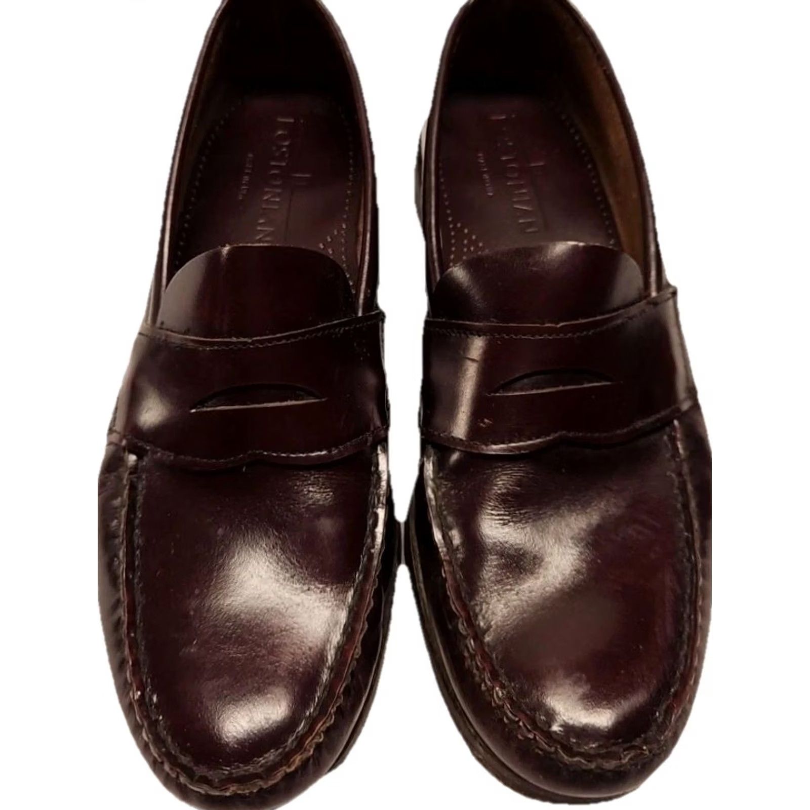 Vintage VINTAGE Bostonian Duke Penny Loafers Men 9.5 D Burgundy Leather USA Box Dress Oxford Slip-On Casual Comfort Cushioned Lightweight Size US 10 / EU 43 - 2 Thumbnail