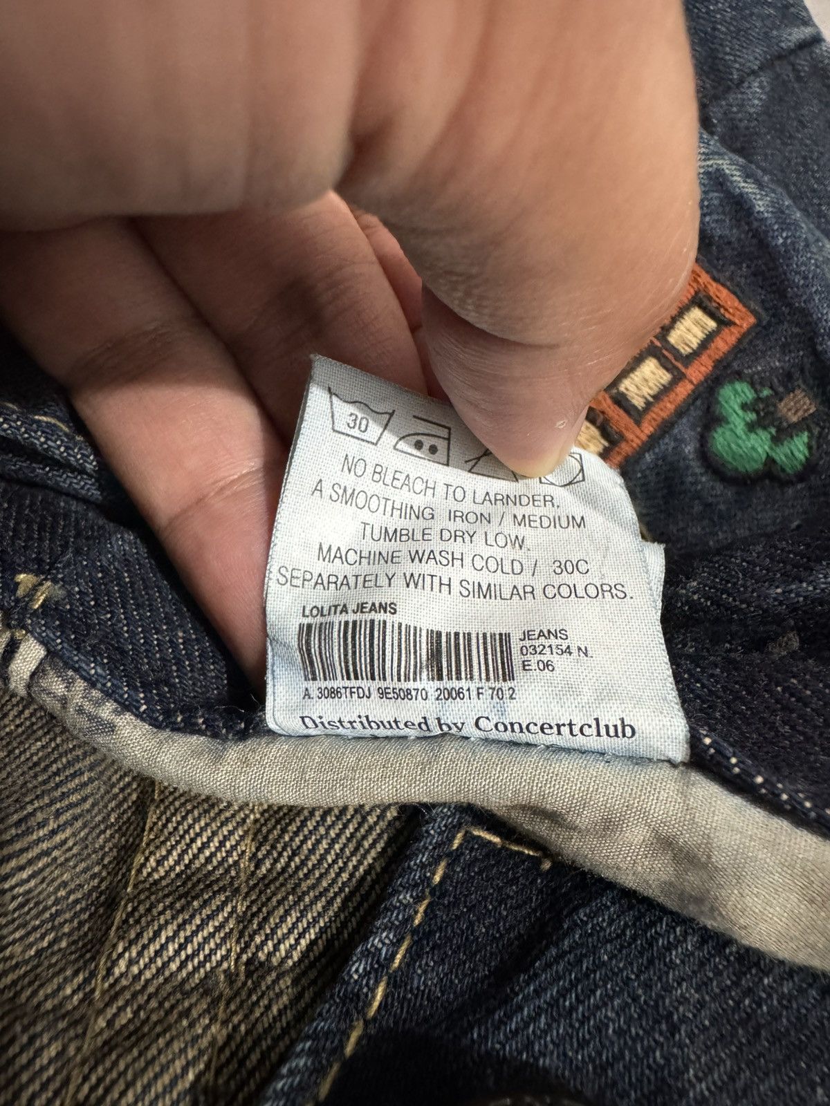 If Six Was Nine × Japanese Brand Yoshitomo Nara Lolita Skinny Jeans Embroidery Damage Flare Size US 30 / EU 46 - 14 Thumbnail