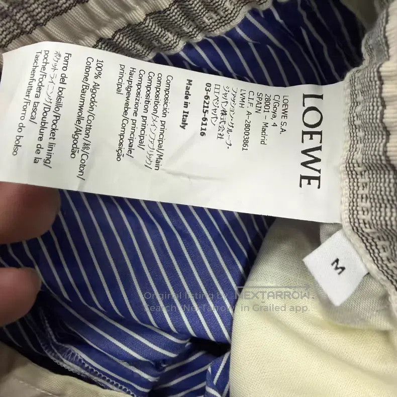 Loewe Loewe size M Blue and white striped embroidered logo shorts Size 26" / US 2 / IT 38 - 5 Thumbnail